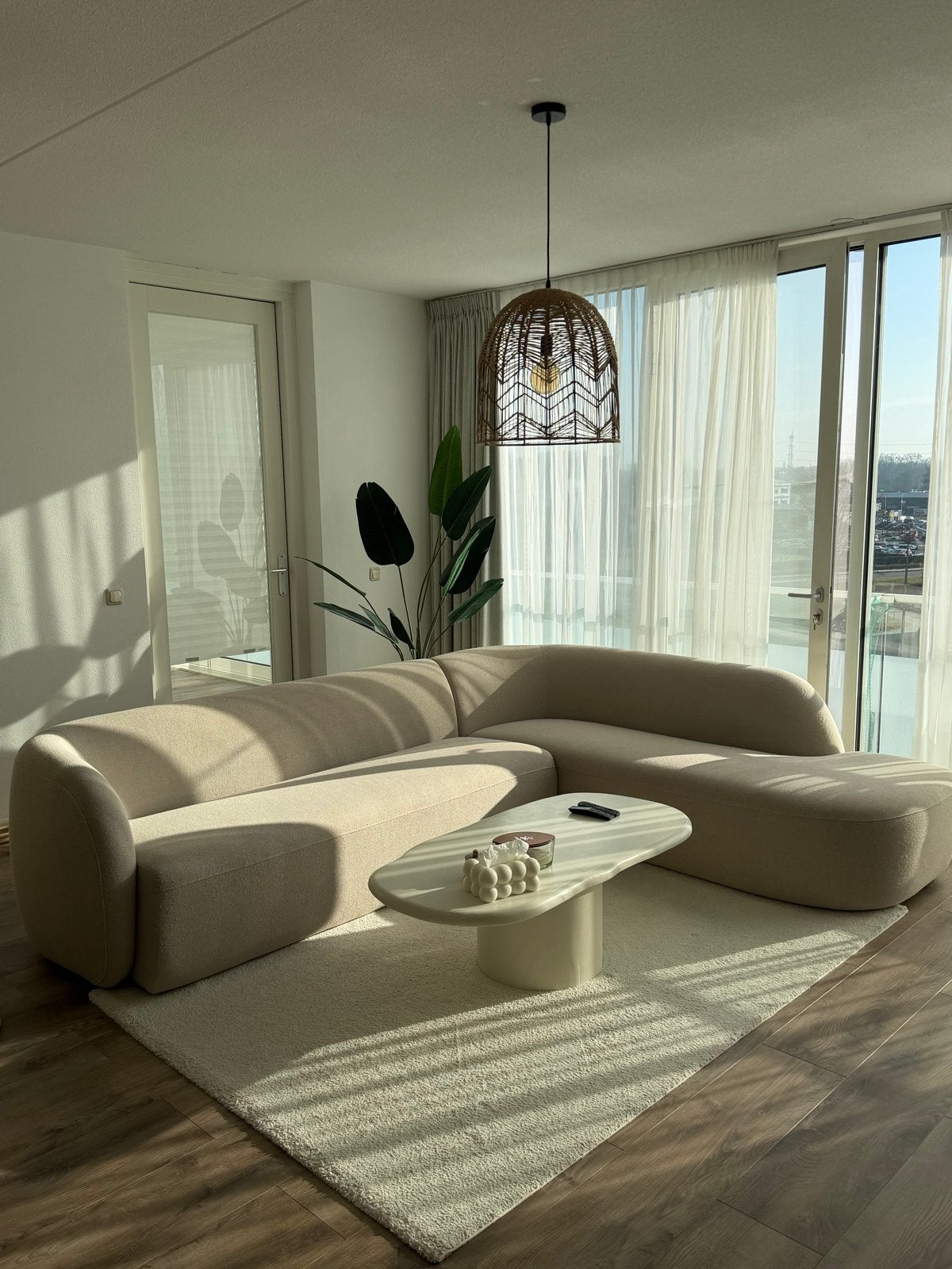 BySidde Nomi XL Hoekbank Rechts - Desert Light, Huis en Inrichting, Ophalen, 250 tot 300 cm, Gebruikt, Hoekbank