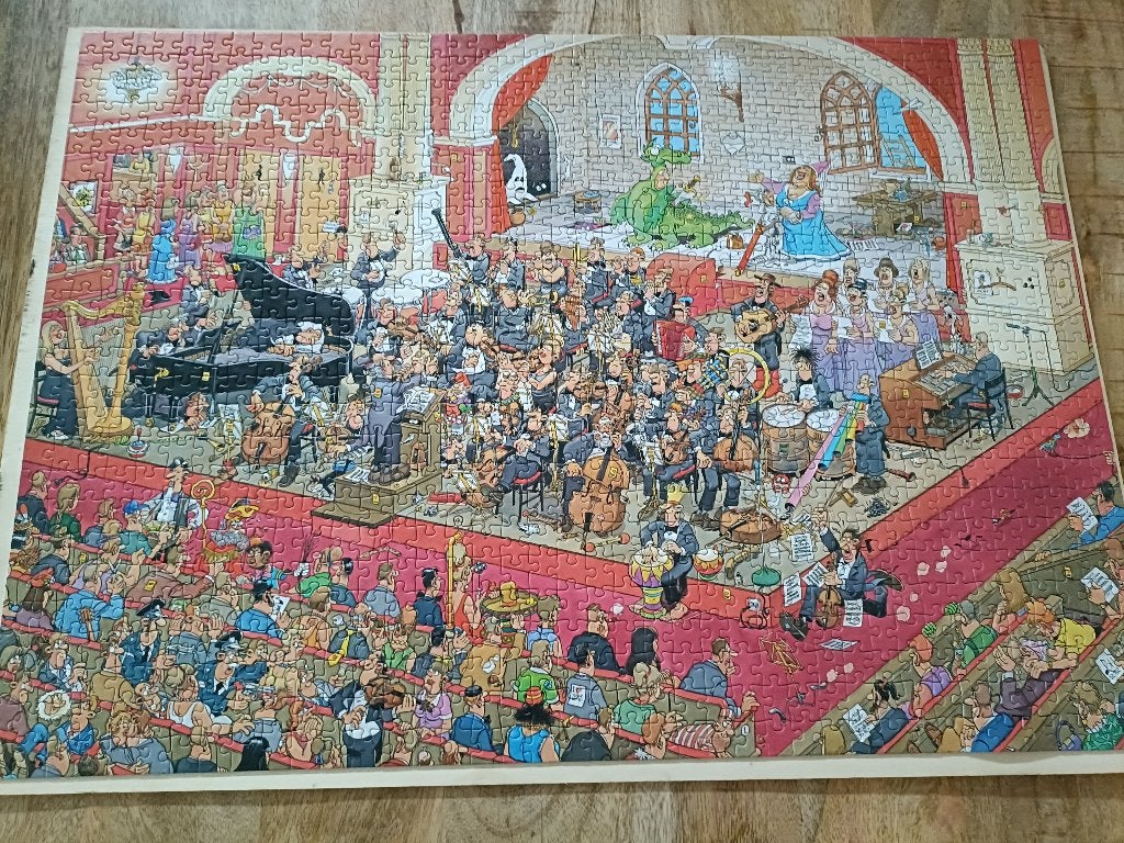 Jan van Haasteren Opera puzzel 1000 stukjes, Ophalen of Verzenden, 500 t/m 1500 stukjes, Zo goed als nieuw