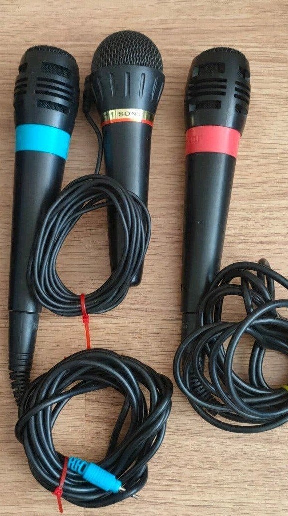 3 PlayStation microfoons, Ophalen, Zo goed als nieuw, Zangmicrofoon