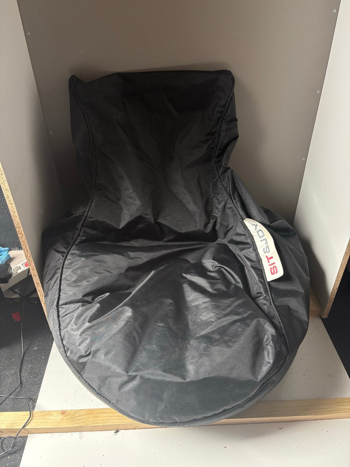 2 stuks Zwarte Sit&Joy zitzak, Huis en Inrichting, Zitzakken, Ophalen, Gebruikt, Zwart, Zitzak