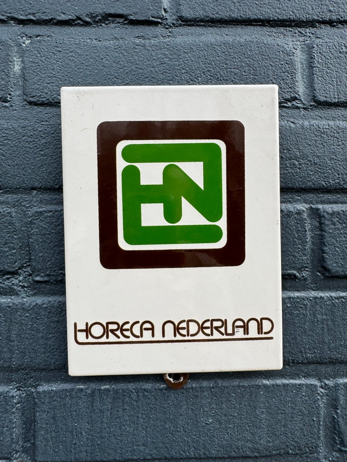 Vintage Horeca Nederland geëmailleerd reclamebord, Ophalen of Verzenden