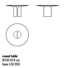 Foto 10 van MDF Italia NVL Table 150cm Kalk Matte betonlook finish