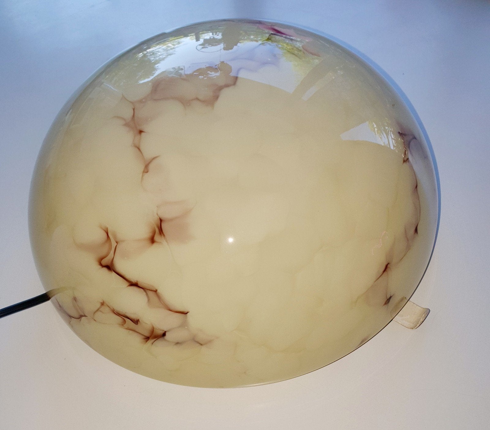 Art Deco gemarmerde plafondlamp Gispen 1930, Huis en Inrichting, Lampen | Plafondlampen, Ophalen, E27 (groot), Zo goed als nieuw