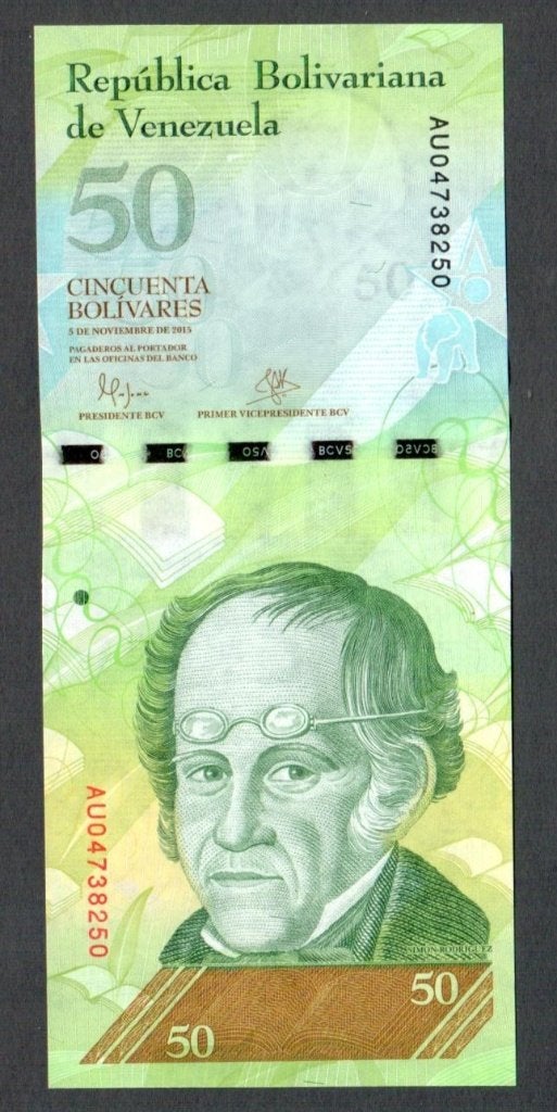 Bankbiljet - Venezuela 50 Bolivares 2015 - UNC, Ophalen of Verzenden, Zuid-Amerika, Los biljet