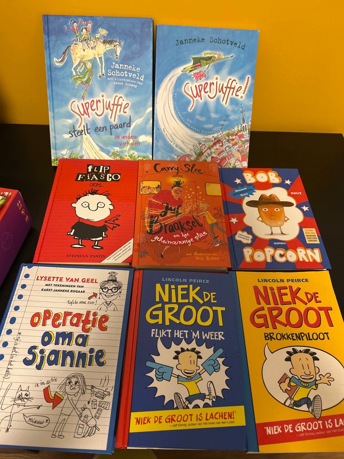 Grote collectie kinderboeken: Superjuffie, Niek de Groot, et, Ophalen of Verzenden, Zo goed als nieuw