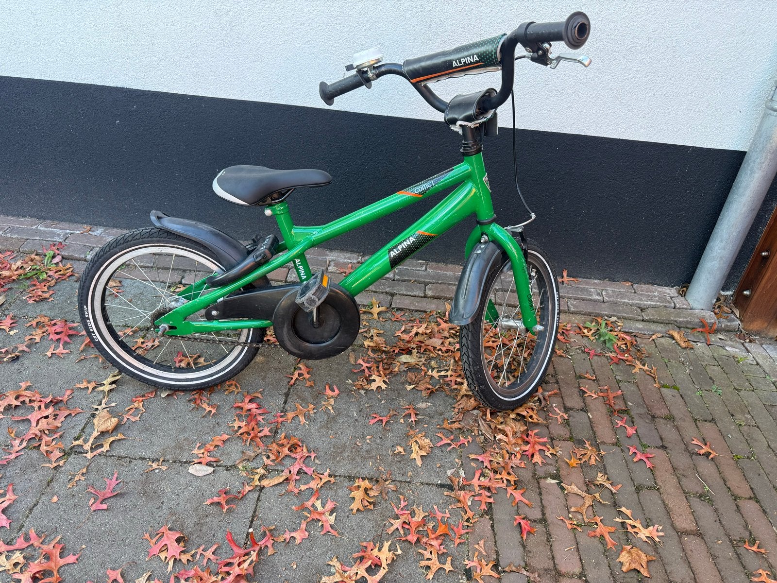 Alpina Comet Kinderfiets 16 inch - Groen, Fietsen en Brommers, Ophalen, Gebruikt, Terugtraprem, 16 tot 20 inch