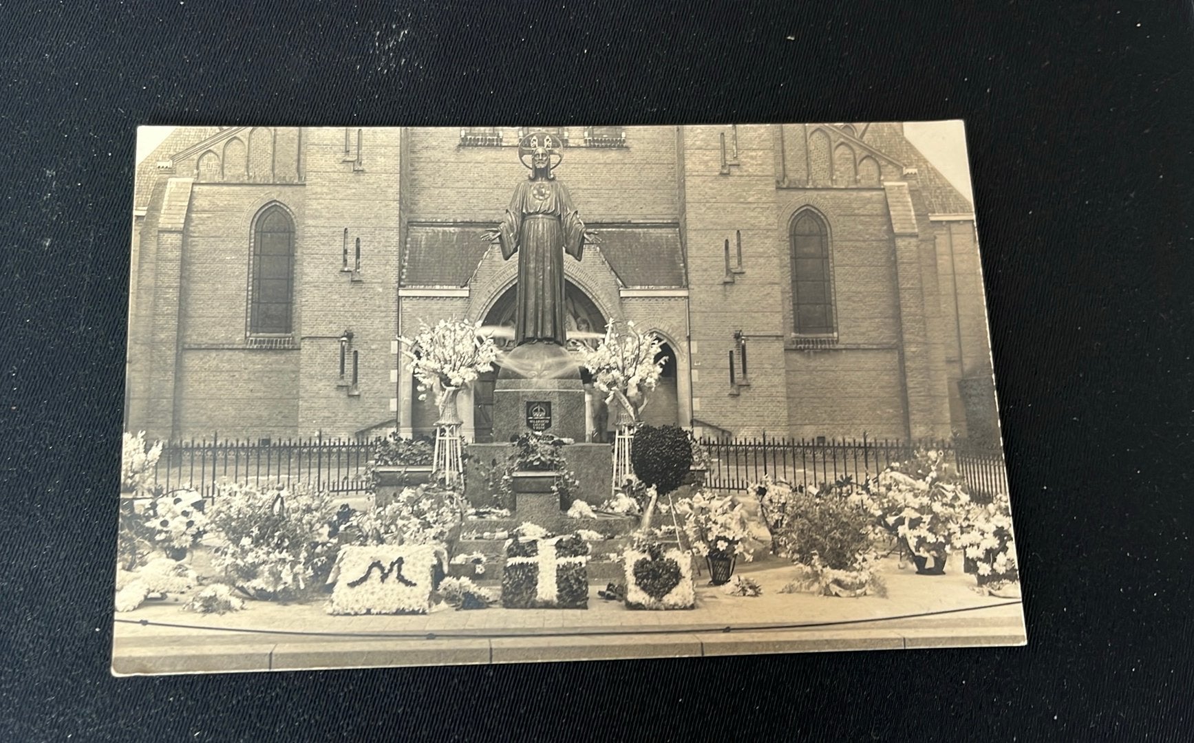 Breda Ginneken St Laurentiuskerk fotokaart, Ophalen of Verzenden, 1920 tot 1940, Gelopen, Noord-Brabant