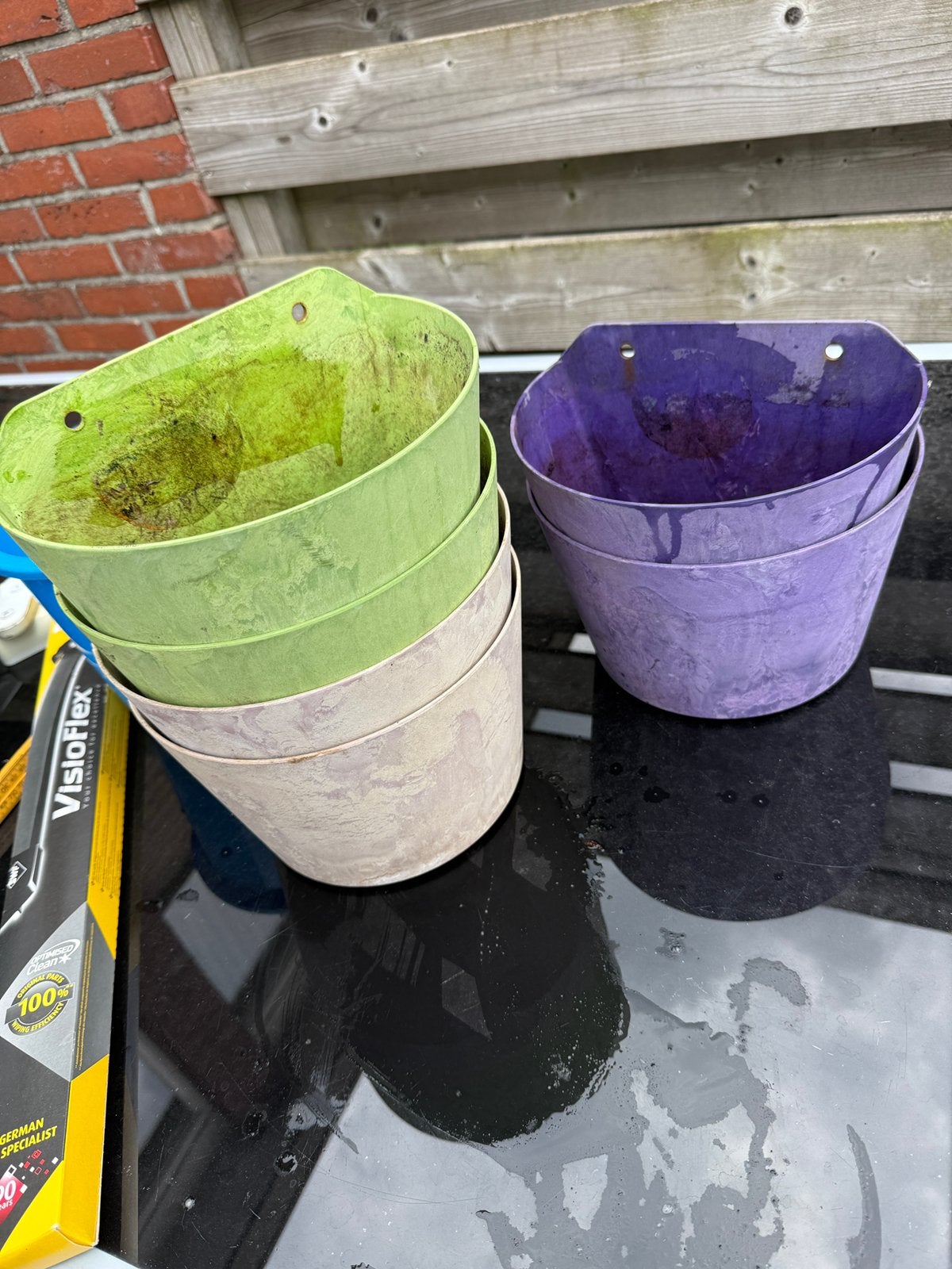 Bloempotten GRATIS, Tuin en Terras, Bloempotten, Ophalen, Kunststof, Gebruikt, Rond