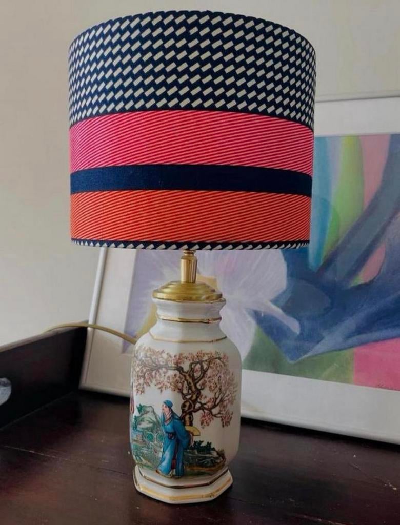 Elegante porseleinen lampenvoet NIEUW, Huis en Inrichting, Lampen | Tafellampen, Ophalen of Verzenden, Zo goed als nieuw, Minder dan 50 cm