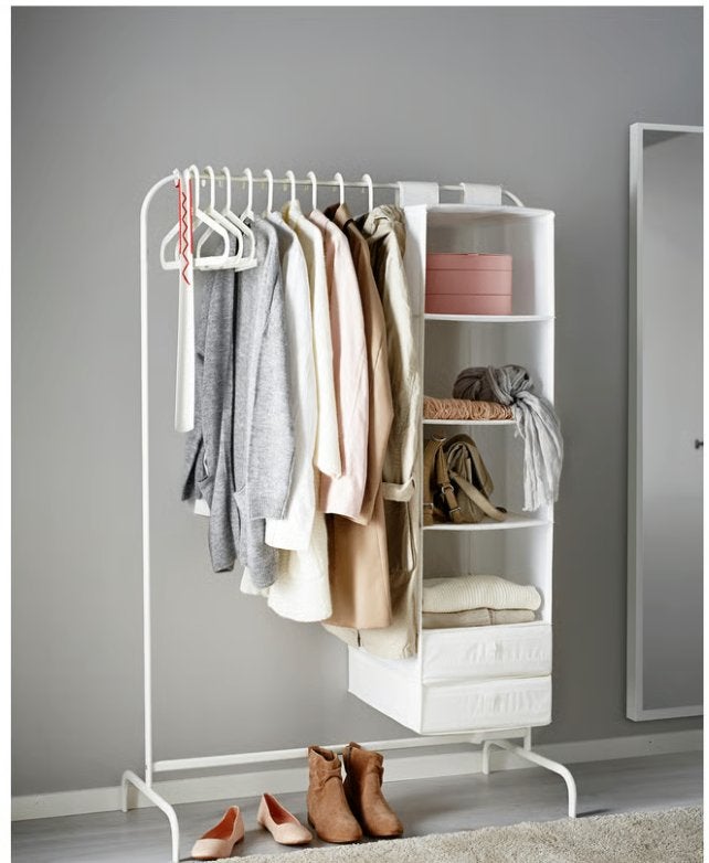 IKEA MULIG Kledingrek + SKUBB Opberger | Clothes rack, Ophalen, Zo goed als nieuw