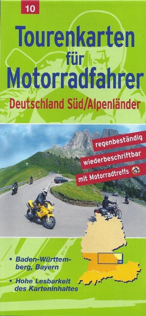 Pl1368 tourkaart plattegrond no10 duitsland zuid alpenland, Boeken, Atlassen en Landkaarten, 2000 tot heden, Ophalen of Verzenden