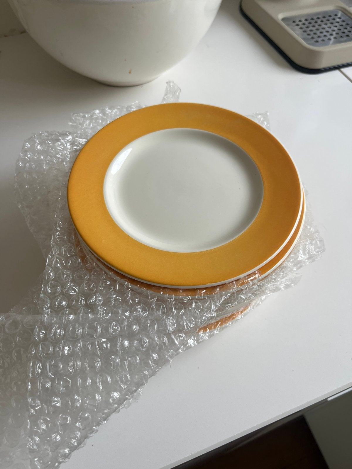 Vintage Hema gebaksbordjes - Aardewerk, Hema, Gebruikt, Vintage, Ophalen of Verzenden