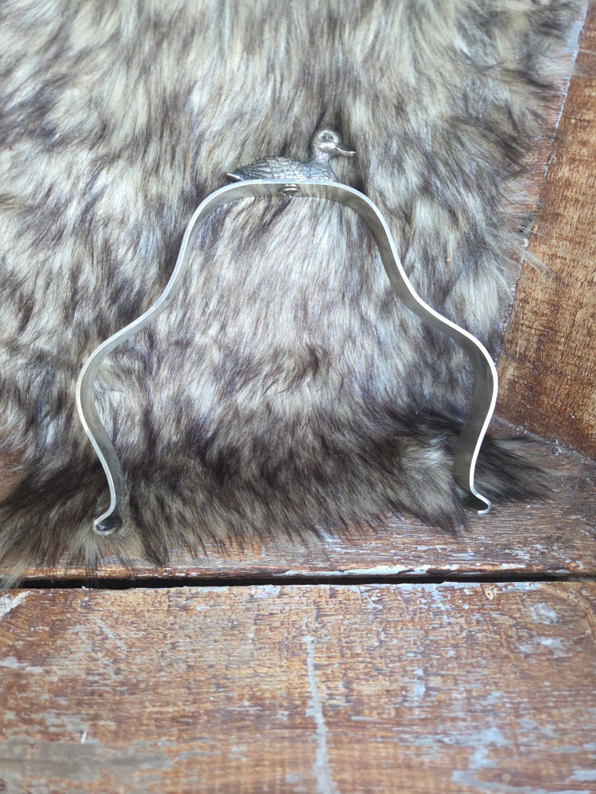 Vintage bordendragee met eendje - Uniek decoratiestuk, Ophalen of Verzenden