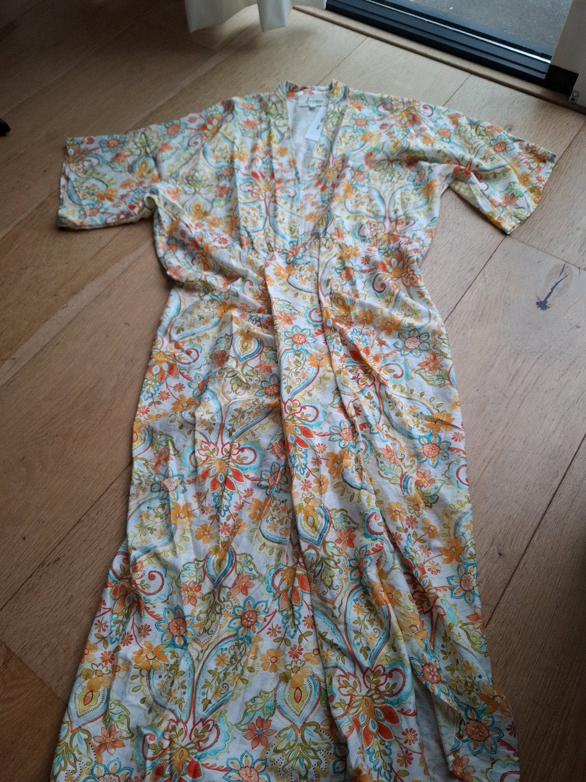 Azzurro Nieuwe Jurk met Print - Maten M/L, Maat 38/40 (M), Azzurro, Meerkleurig, Nieuw