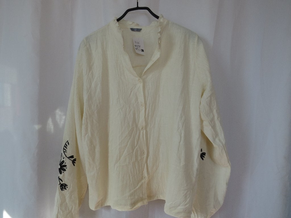 nieuwe ecru katoenen blouse hippy stijl mt 42 Zeeman, Zeeman, Beige, Maat 42/44 (L), Nieuw