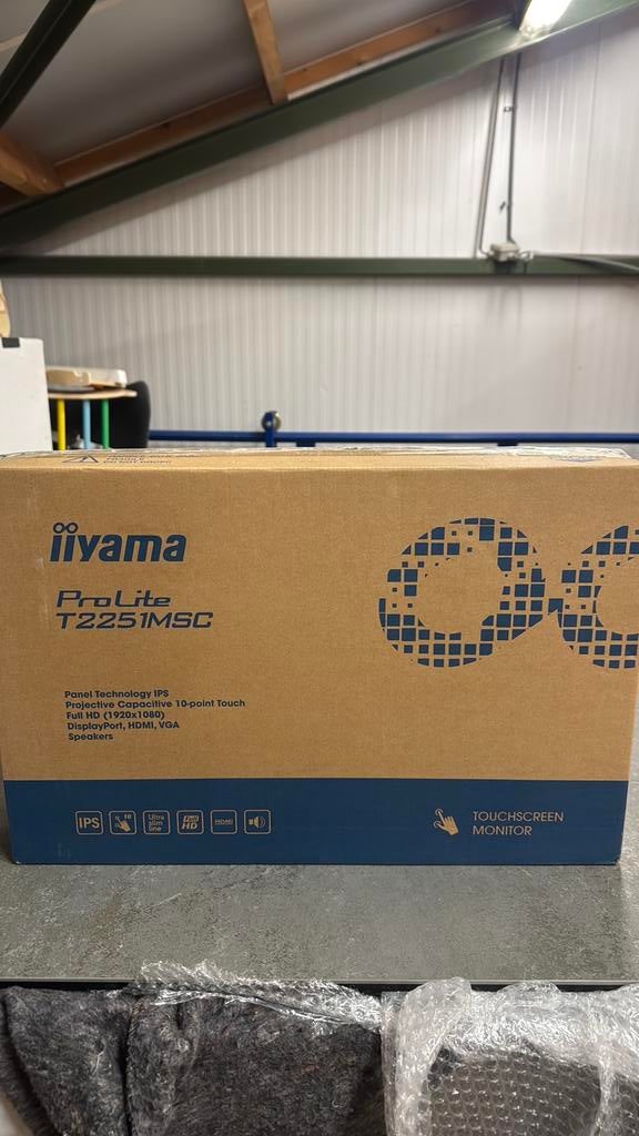 iiyama ProLite 22” Full HD touchscreen monitor, Ophalen, Iiyama, Touchscreen, Zo goed als nieuw