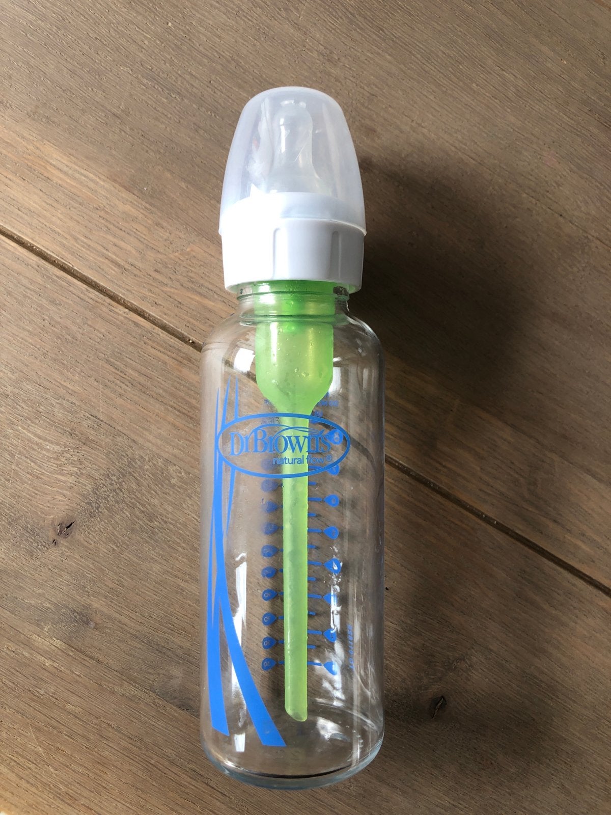 Dr. Brown glazen fles 250 ml - Zo goed als nieuw, Kinderen en Baby's, Babyvoeding en Toebehoren, Ophalen, Zo goed als nieuw, Overige typen