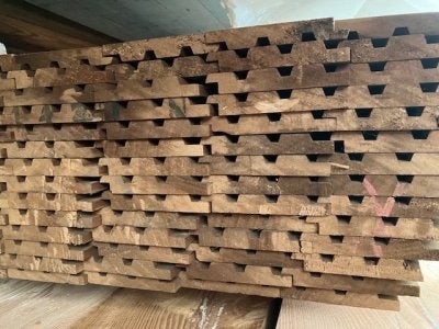 Thermo ayous plank triple rhombus gevelbekleding, Planken, Nieuw, Ophalen of Verzenden, Hardhout