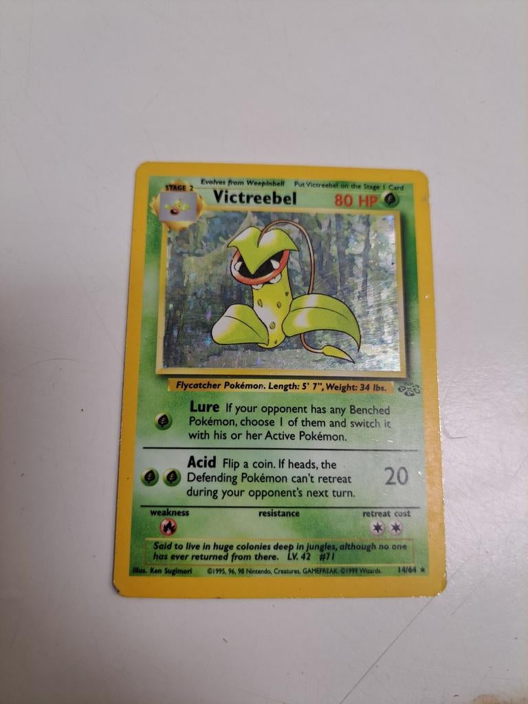 Victreebel Jungle Holo Pokémon kaart - Vintage, Ophalen of Verzenden, Gebruikt, Losse kaart