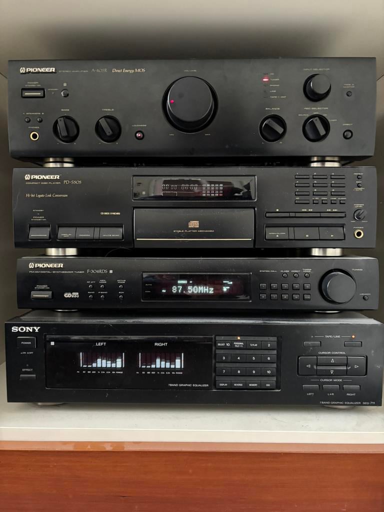Complete hifi stereo set + subwoofer, Audio, Tv en Foto, Stereo-sets, Tuner of Radio, Zo goed als nieuw, Pioneer, Losse componenten