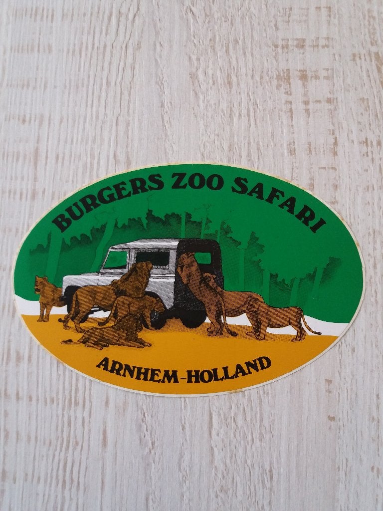 sticker BURGERS ZOO SAFARI ARNHEM - HOLLAND ( 2 ), Ophalen of Verzenden, Zo goed als nieuw, Bedrijf of Vereniging