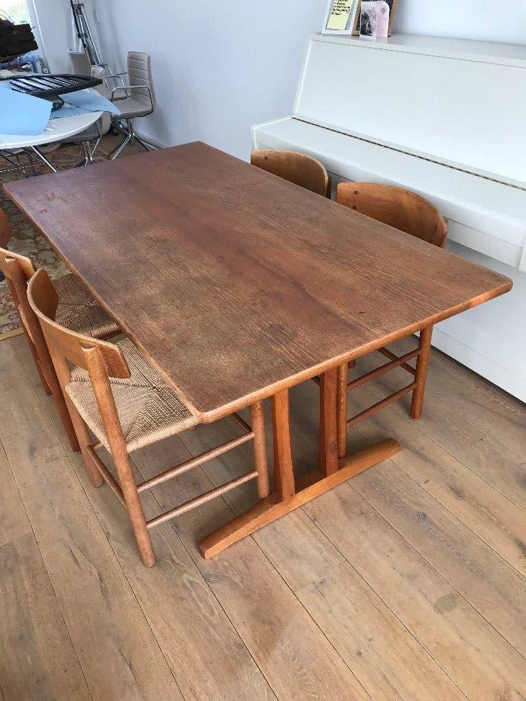 4 Mobler Borge Mogensen J-39 stoel Shaker tafel Vintage, Ophalen, Gebruikt, Bruin, Nvt