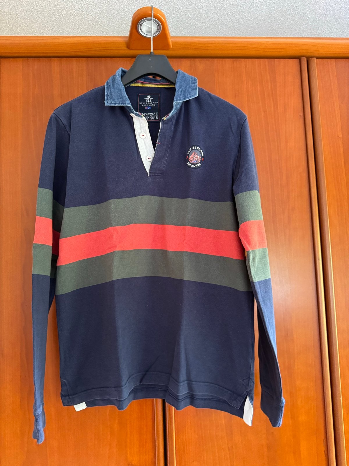 NZA New Zealand Auckland Rugby Shirt Maat L, Ophalen of Verzenden, Gedragen, Maat 52/54 (L), Blauw
