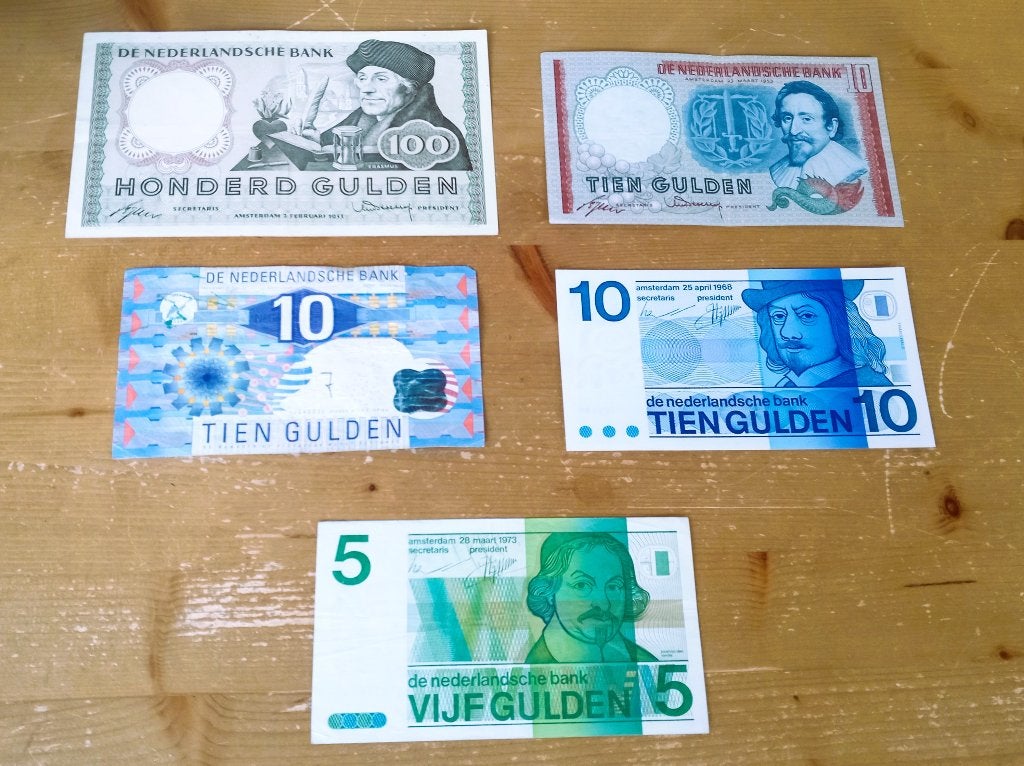 5 mooie oude Nederlandse bankbiljetten, Ophalen of Verzenden, 10 gulden, Setje