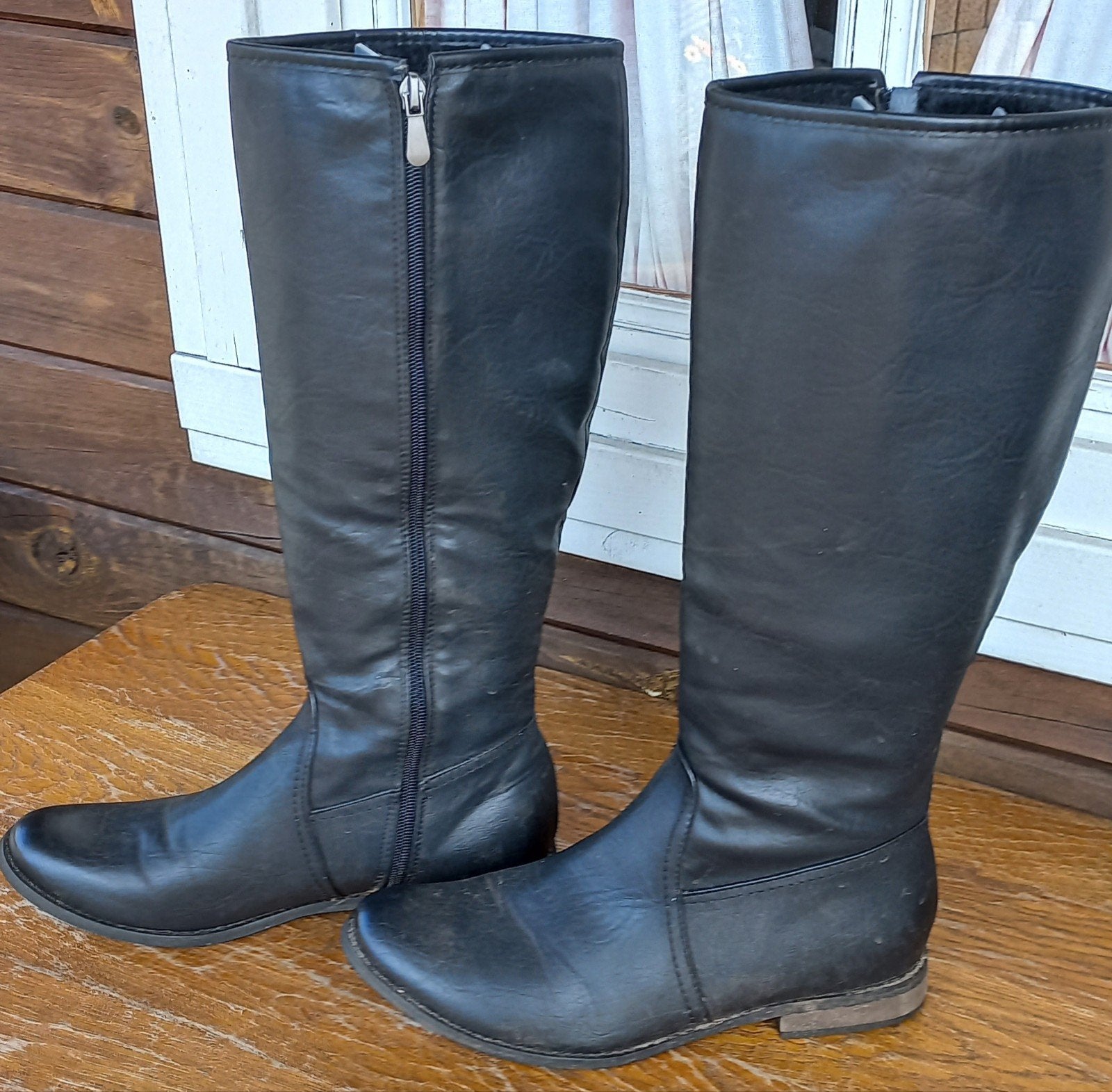 Zwarte hoge laarzen, maat 41, Kleding | Dames, Ophalen of Verzenden, Zwart, Hoge laarzen