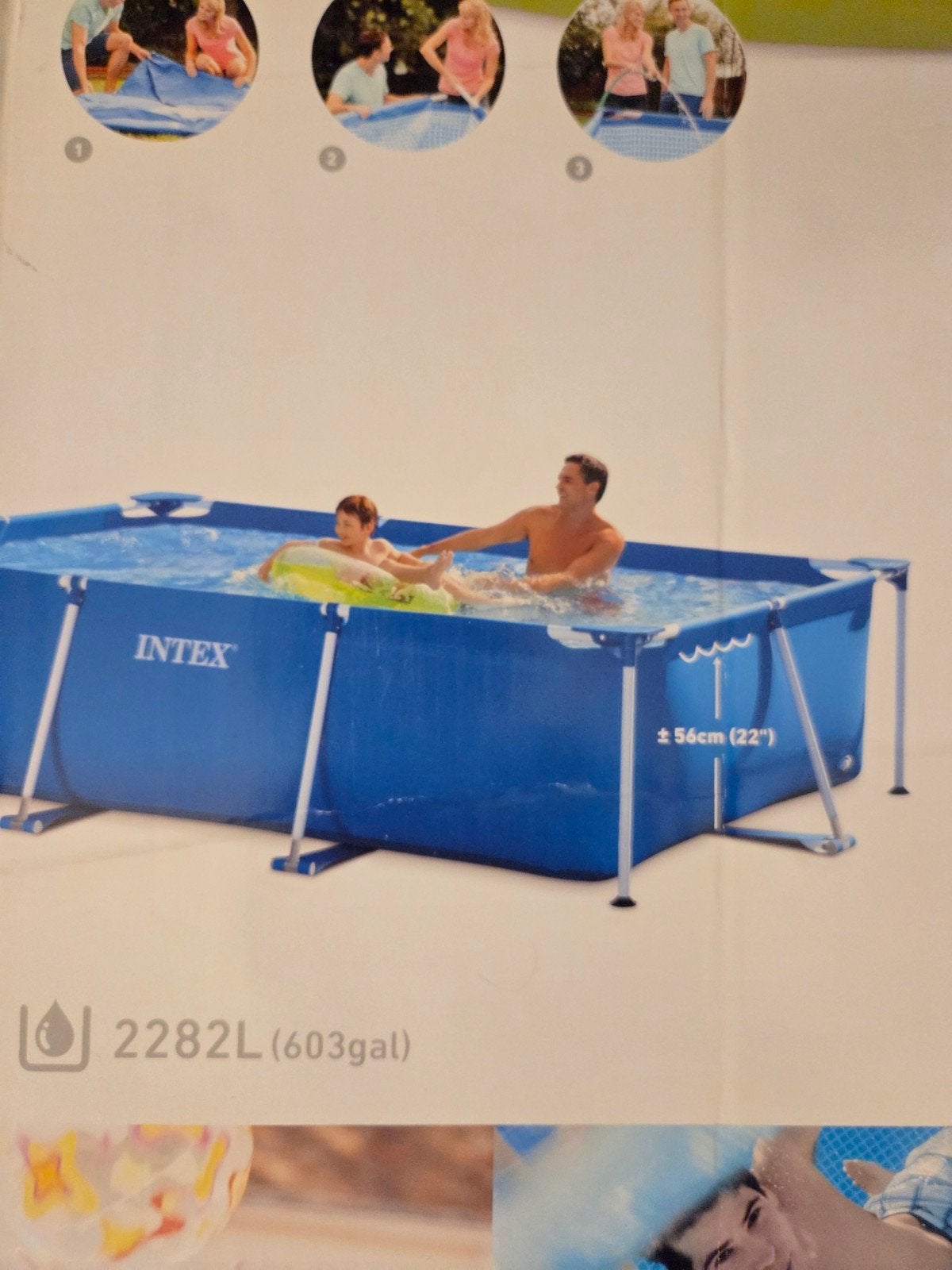 Intex zwembad 260x160x65 met accessoires, Ophalen, Minder dan 80 cm, Opzetzwembad, 200 tot 400 cm