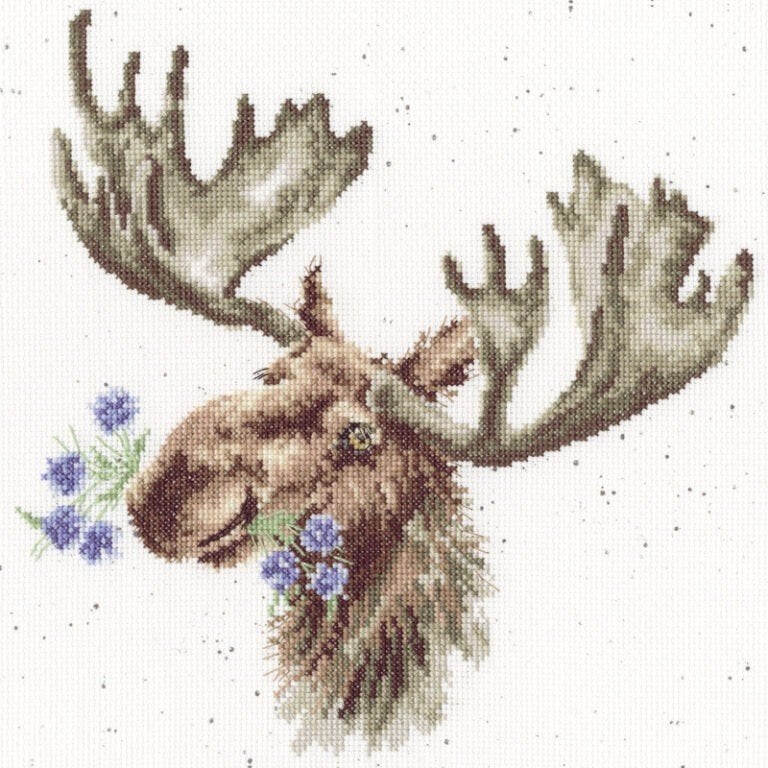 Borduurpakket It moose be love XHD108, Hobby en Vrije tijd, ., Nieuw, Ophalen of Verzenden, .