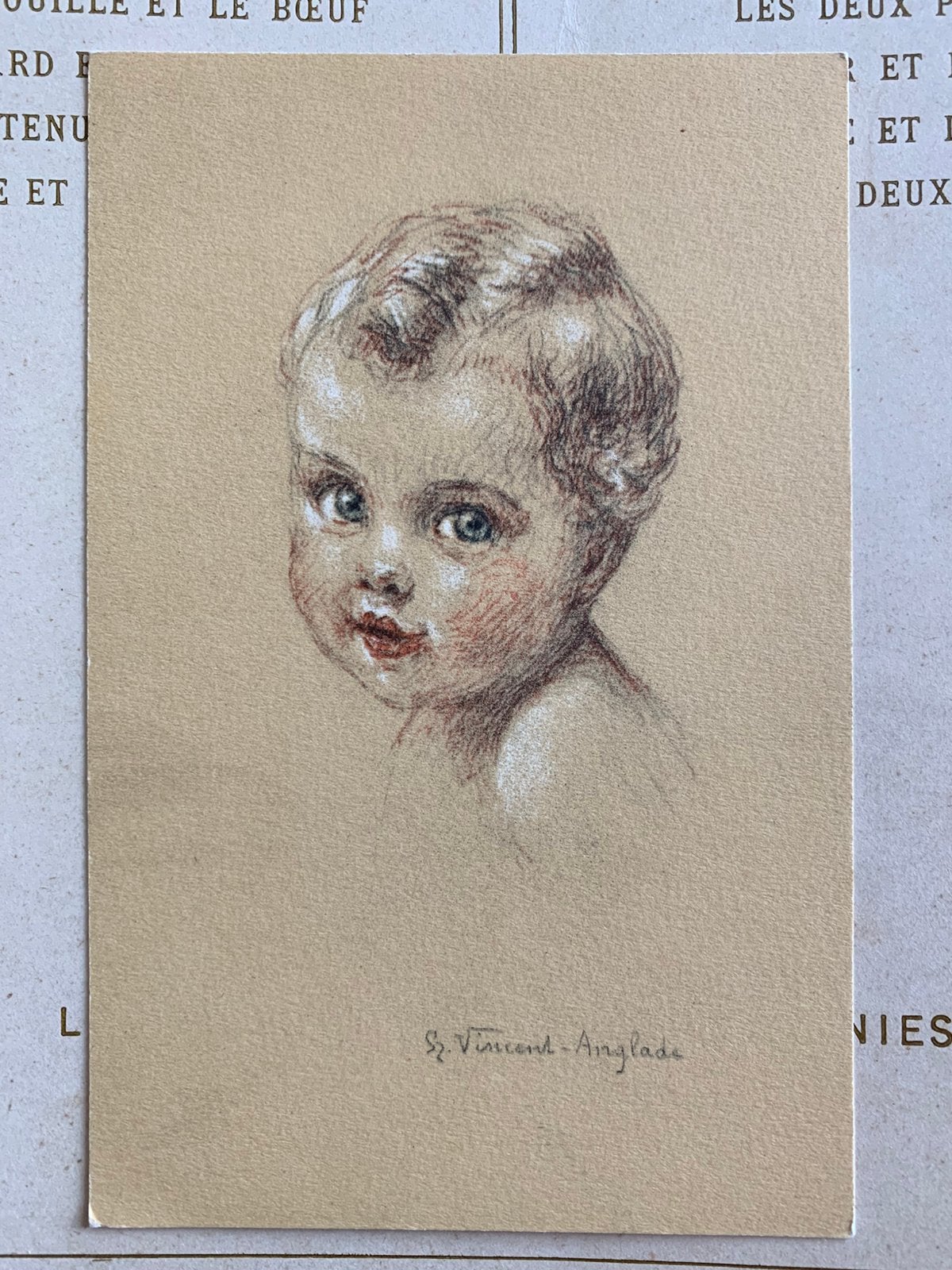 Henri Vincent-Anglade - kinderhoofdje (DD), Ophalen of Verzenden, Ongelopen, Kinderen