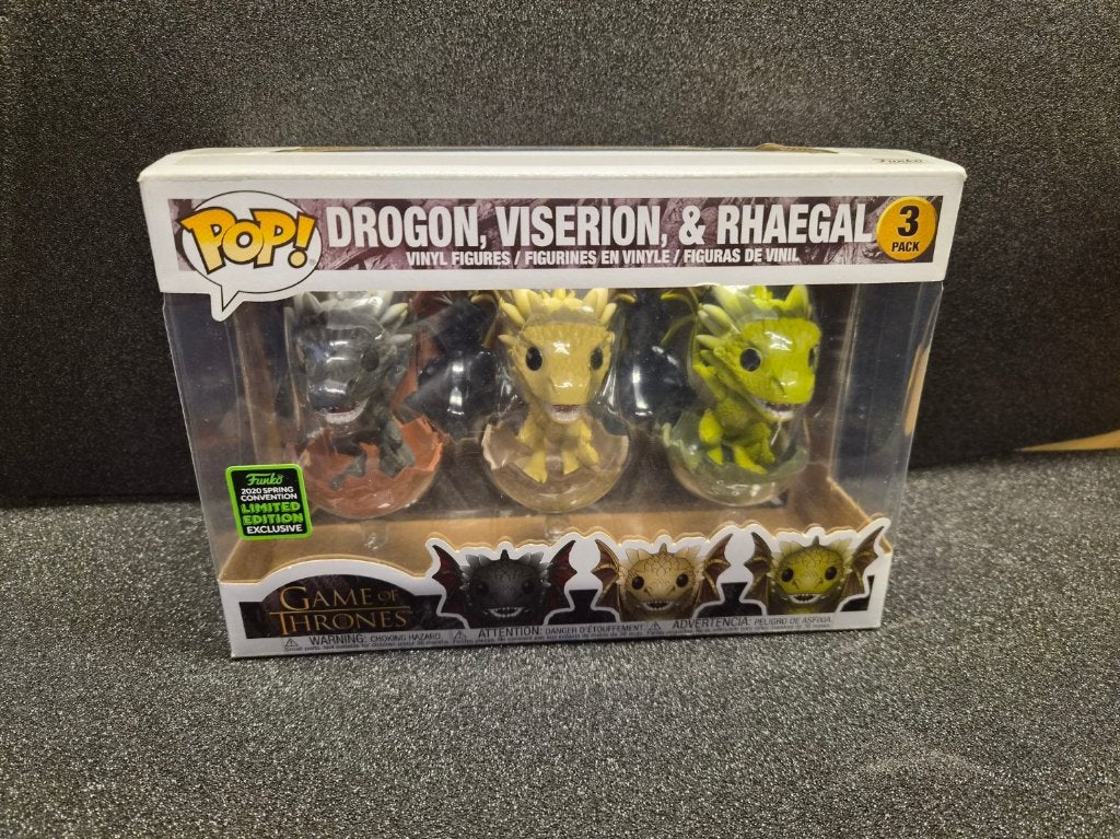 Funko Pop! Game of Thrones Drogon, Viserion & Rhaegal 3-pack, Verzamelen, Ophalen of Verzenden, Zo goed als nieuw
