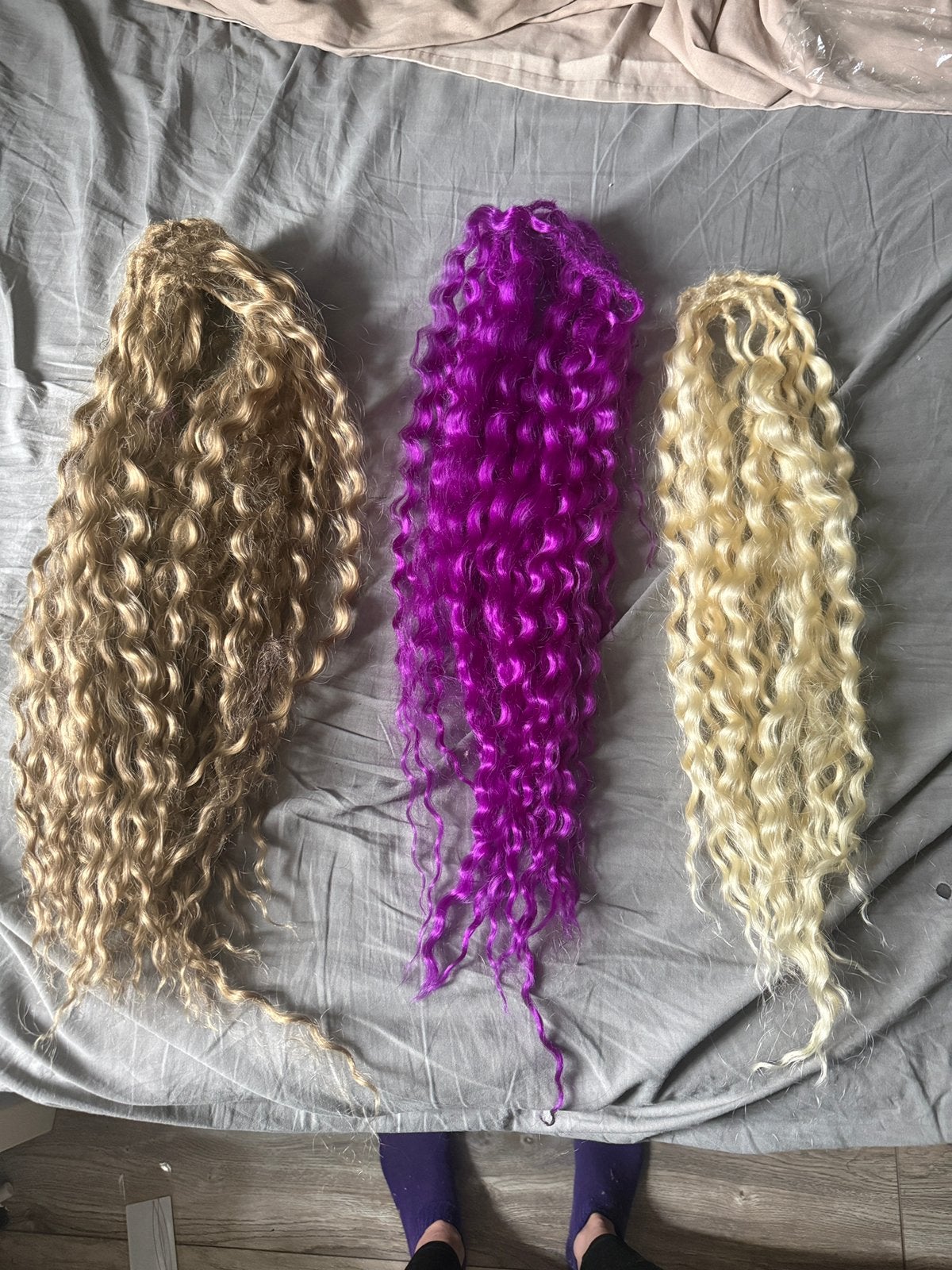 Krul haar met middenstuk dread, Ophalen, Zo goed als nieuw, Pruik of Haarverlenging