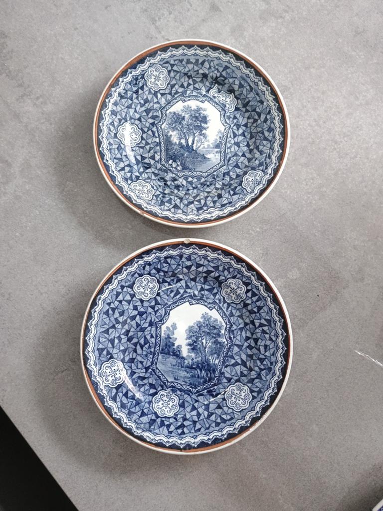 2 Villeroy & Boch wandborden - Blauw/Wit, Scène, Ophalen