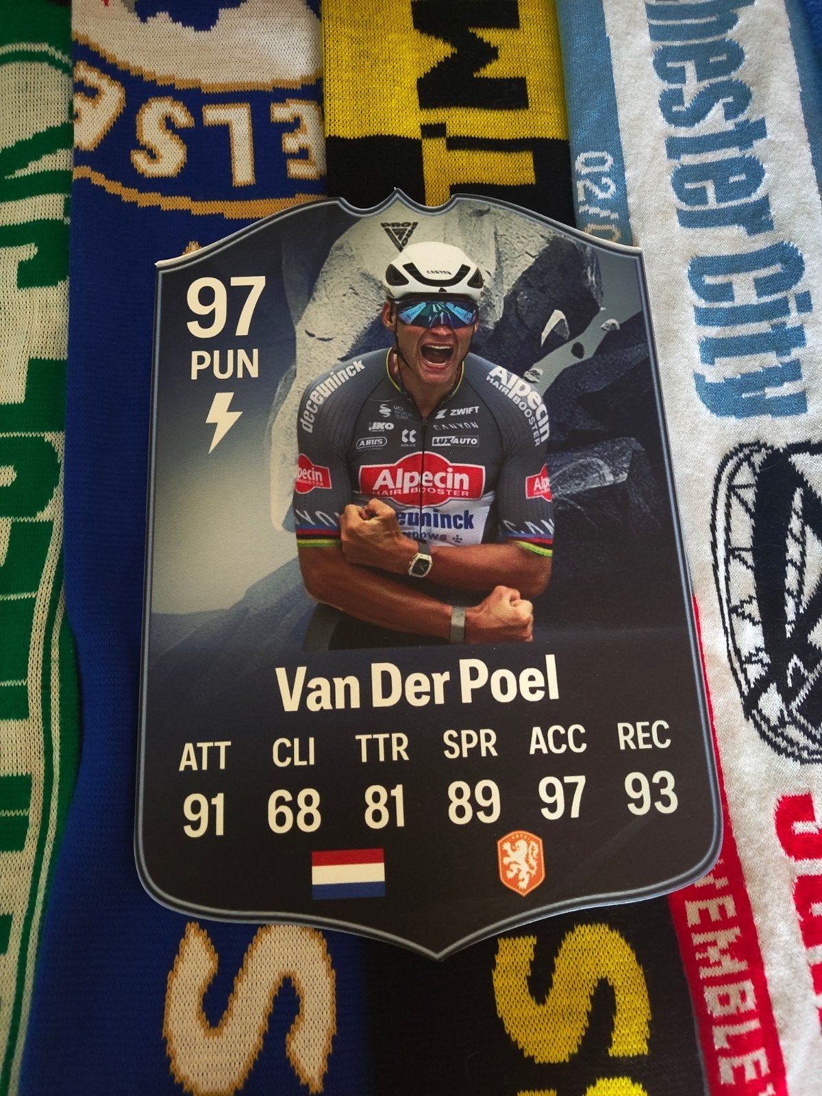 Wielerkaartje (37cmx25cm) - Mathieu Van Der Poel, Ophalen, Zo goed als nieuw, Plaatje