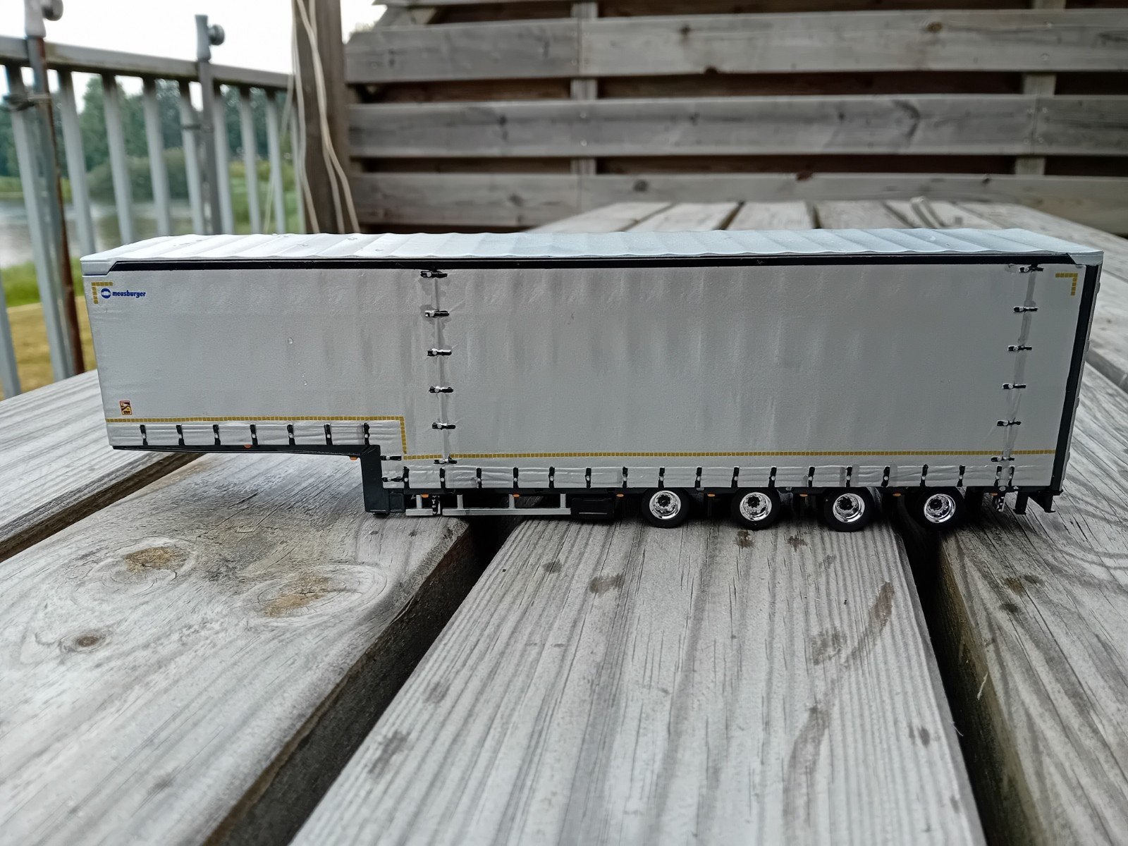TEKNO 4 axle Meusburger trailer, Ophalen of Verzenden, Zo goed als nieuw, Bus of Vrachtwagen, Tekno