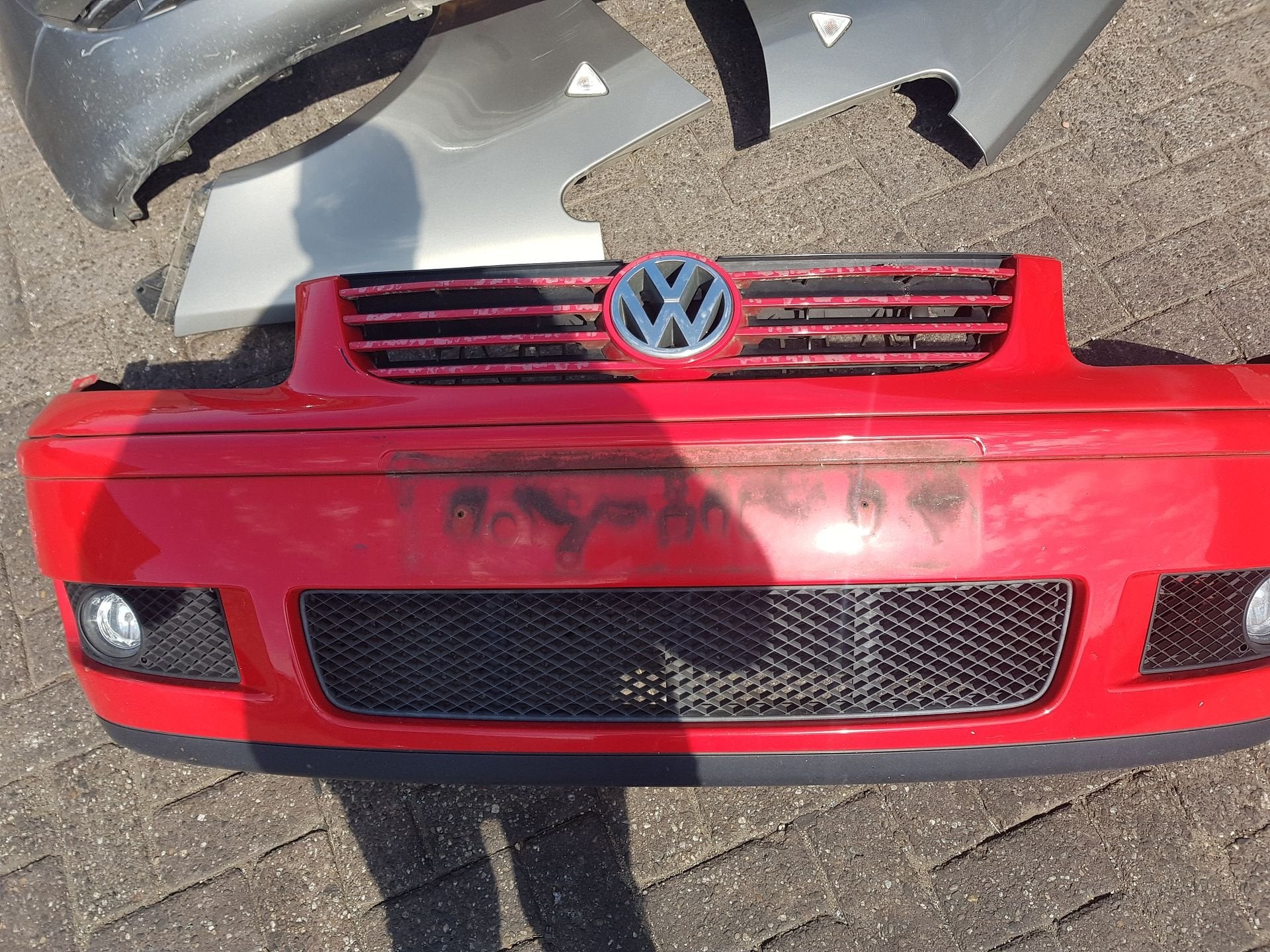 VW POLO 6N2 VOORBUMPER +MISTLAMPEN  BJ 2000 TOT 2002, Gebruikt, -, -, Ophalen of Verzenden