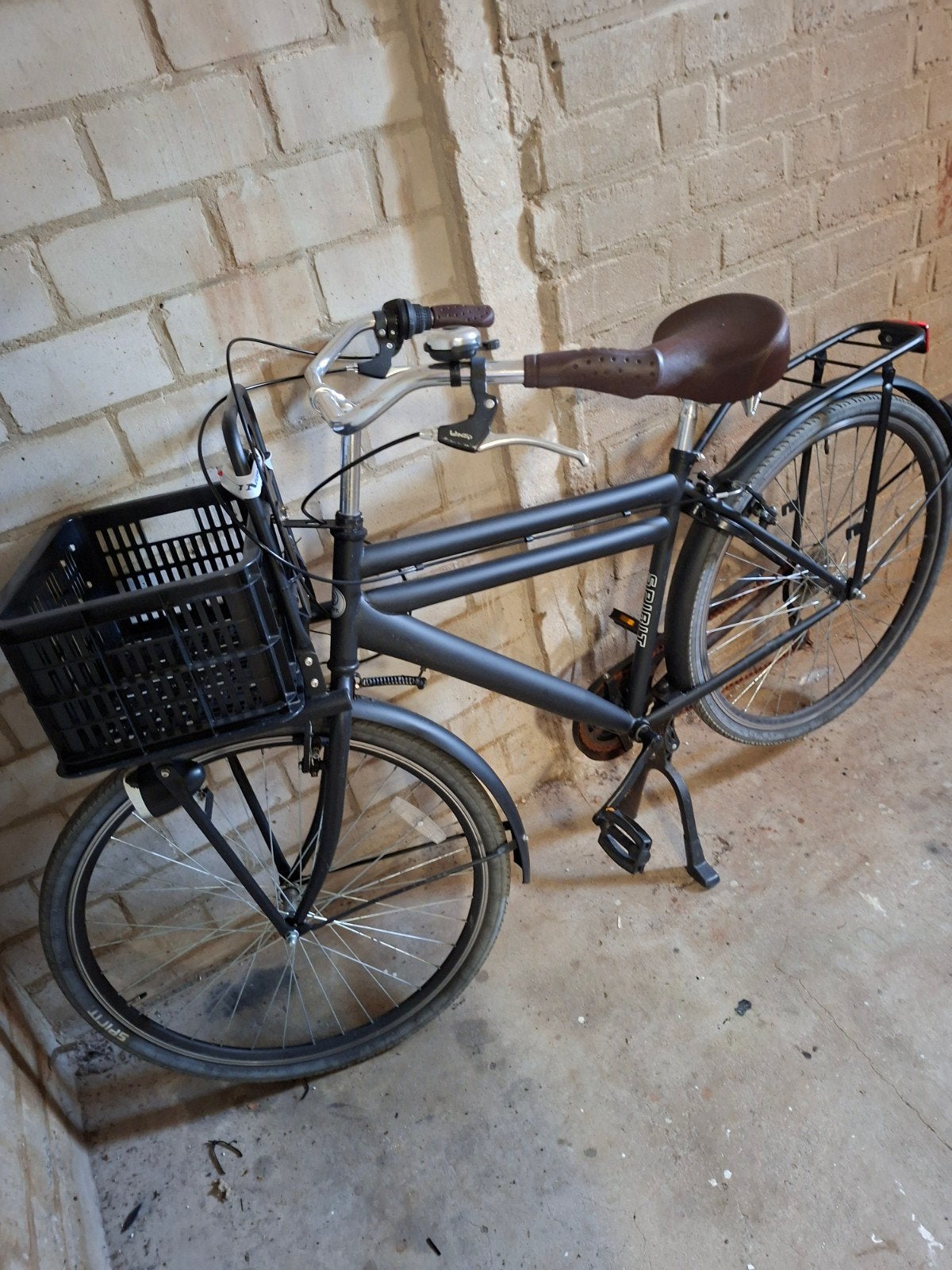 Spirit Transportet 6-Speed herenfiets met mand, Fietsen en Brommers, Fietsen | Heren | Herenfietsen, Ophalen, Gebruikt, Overige merken