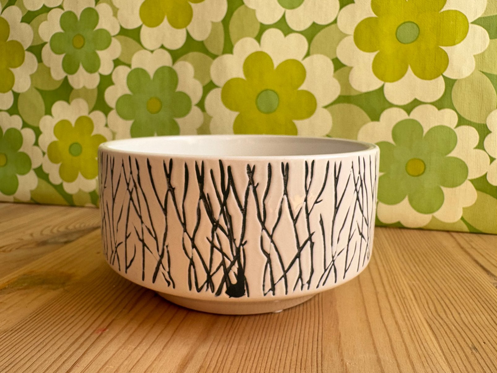 Vintage bloempot midcentury stijl, Ophalen of Verzenden, Gebruikt