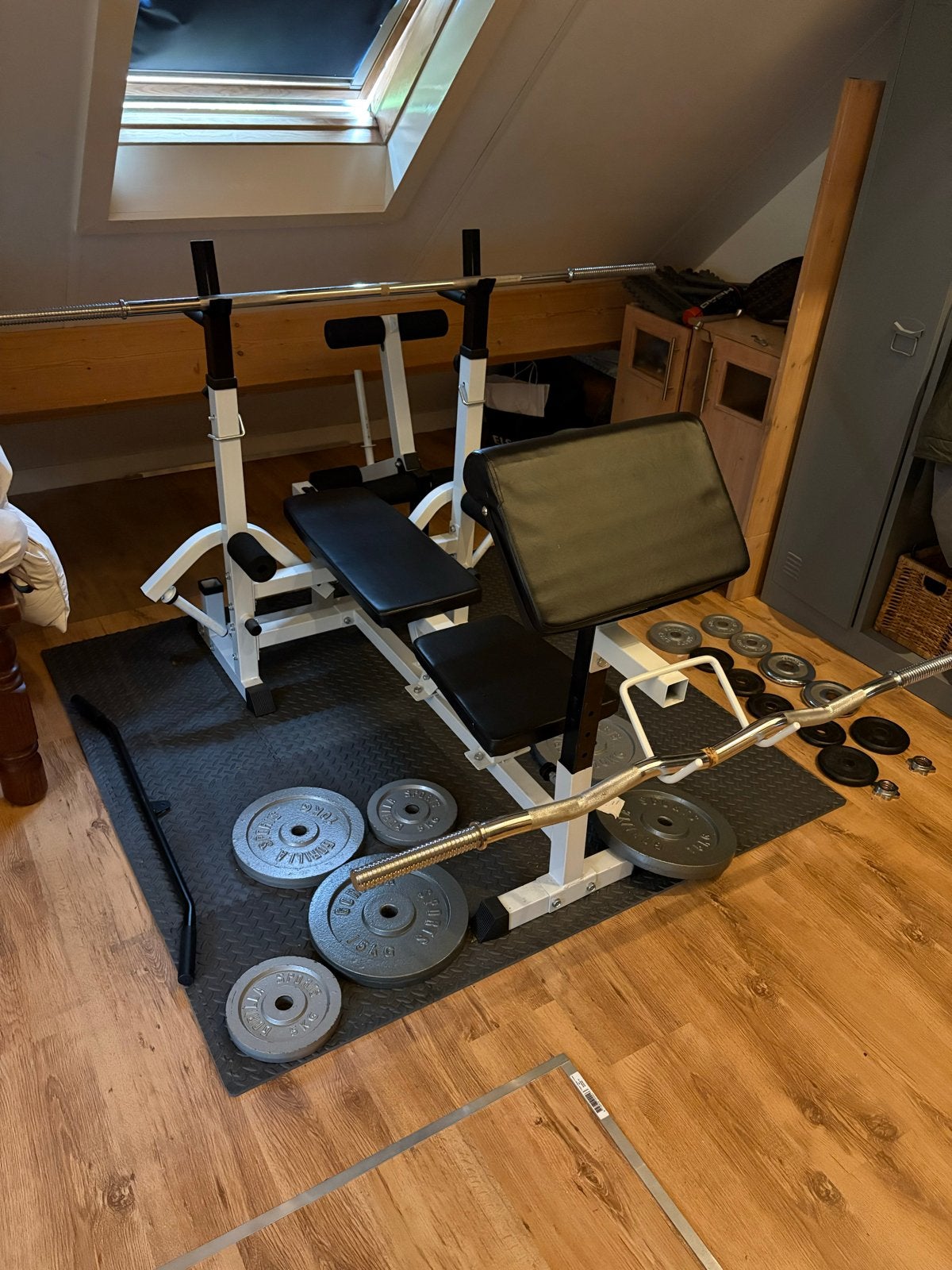 Krachtstation voor homegym, Sport en Fitness, Fitnessmaterialen, Gebruikt, Overige typen, Armen, Benen, Borst, Buik, Rug, Ophalen