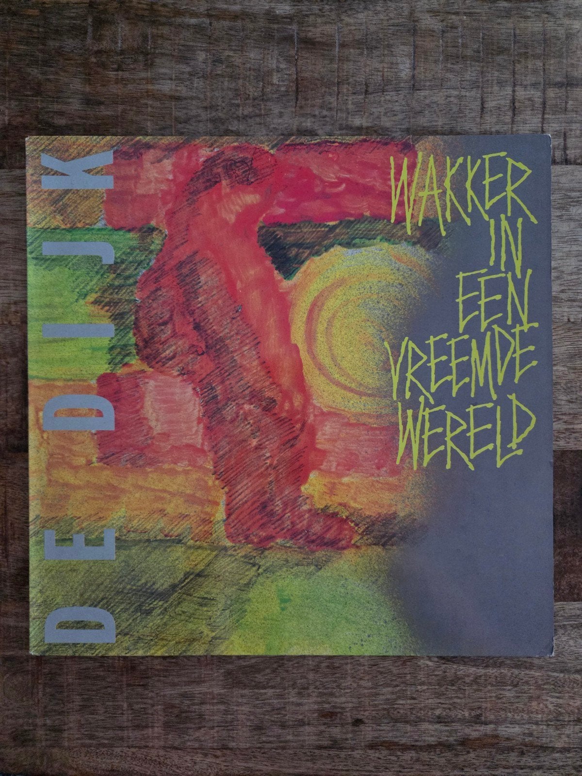 Lp de dijk wakker in een vreemde wereld, Cd's en Dvd's, Vinyl | Nederlandstalig, Ophalen of Verzenden
