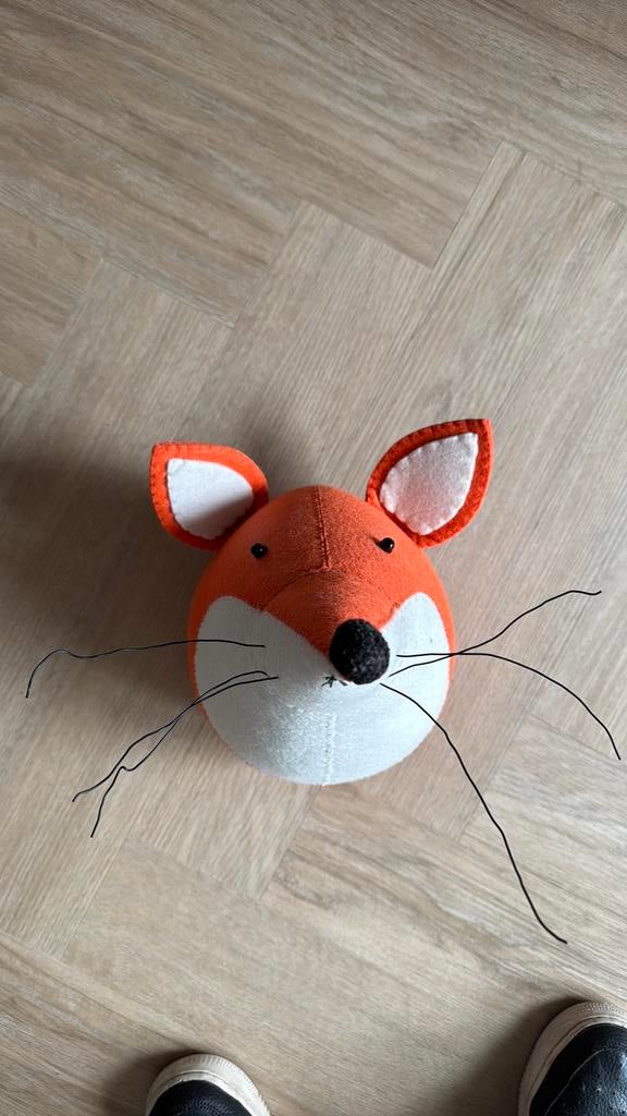 Oranje dierenkop - Vos - muurdecoractie kinderkamer, Kinderen en Baby's, Kinderkamer | Inrichting en Decoratie, Ophalen of Verzenden