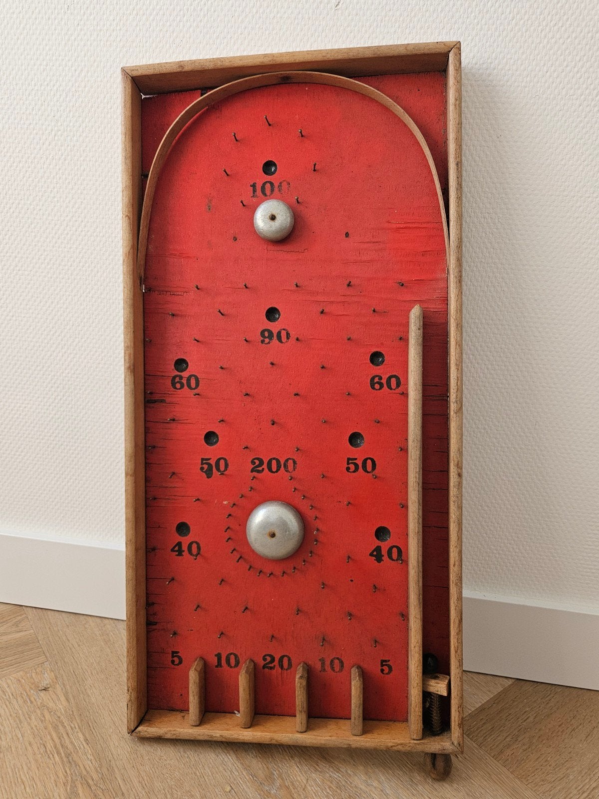 Vintage Flipperkast Spel - Houten Flipperkast, Ophalen of Verzenden