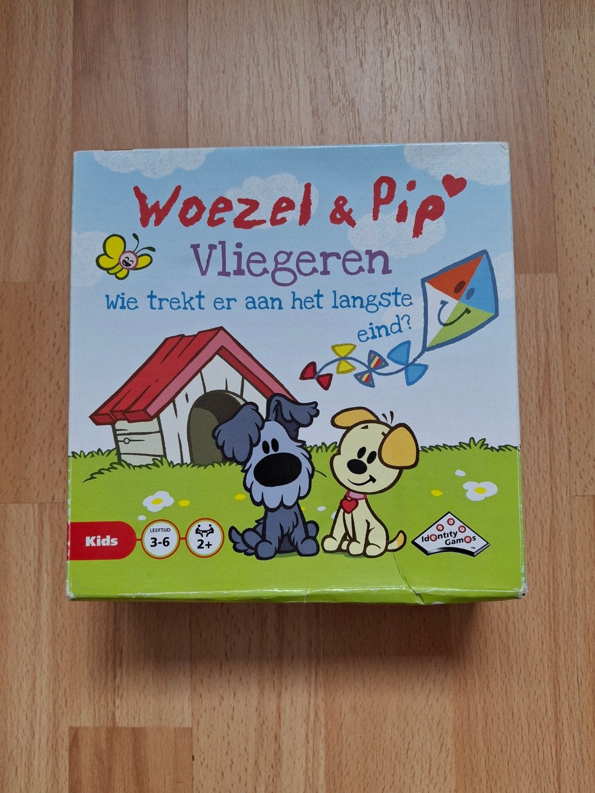 Spel, Woezel en Pip Vliegeren, 3-6 jaar, Hobby en Vrije tijd, Een of twee spelers, Ophalen of Verzenden, Zo goed als nieuw, Identity Games