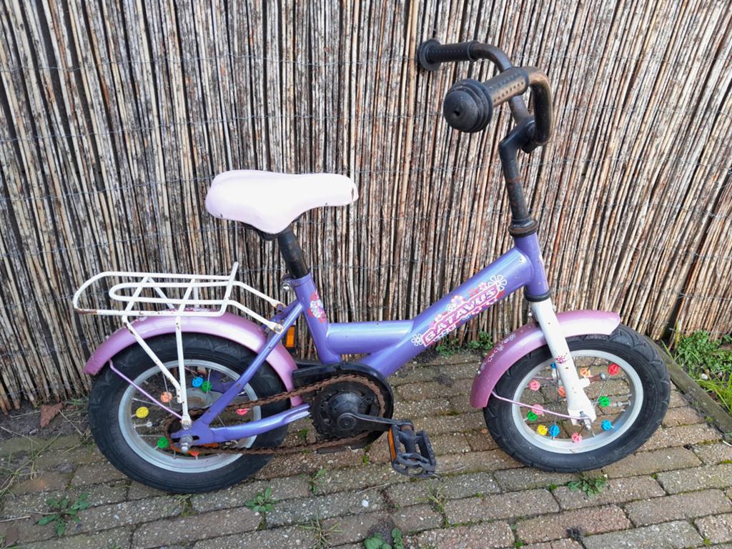 Batavus kinderfiets 12 inch - paars/roze, Ophalen