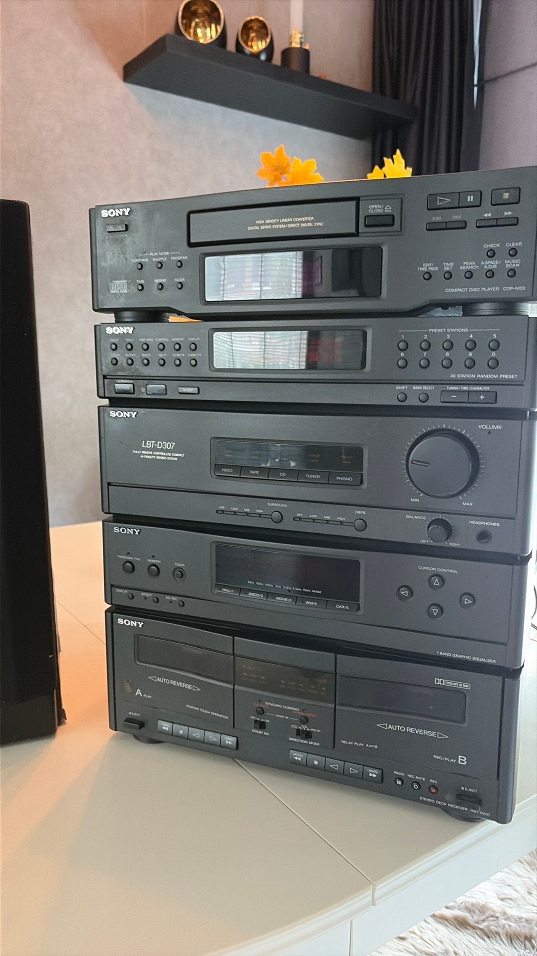 Vintage stereo hifi set, Ophalen, Gebruikt, Cd-speler, Sony