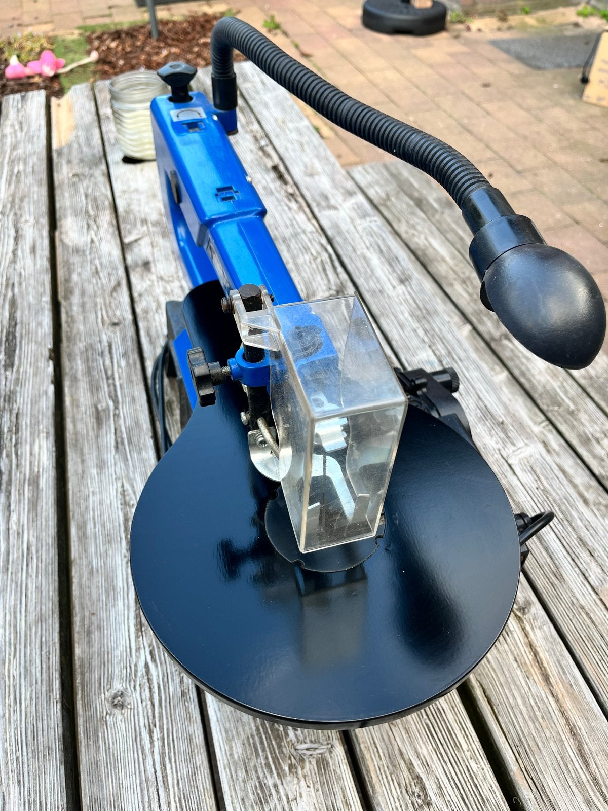 Scheppach Deco-Flex figuurzaagmachine, Ophalen, Minder dan 30 mm, Zo goed als nieuw, Figuurzaag