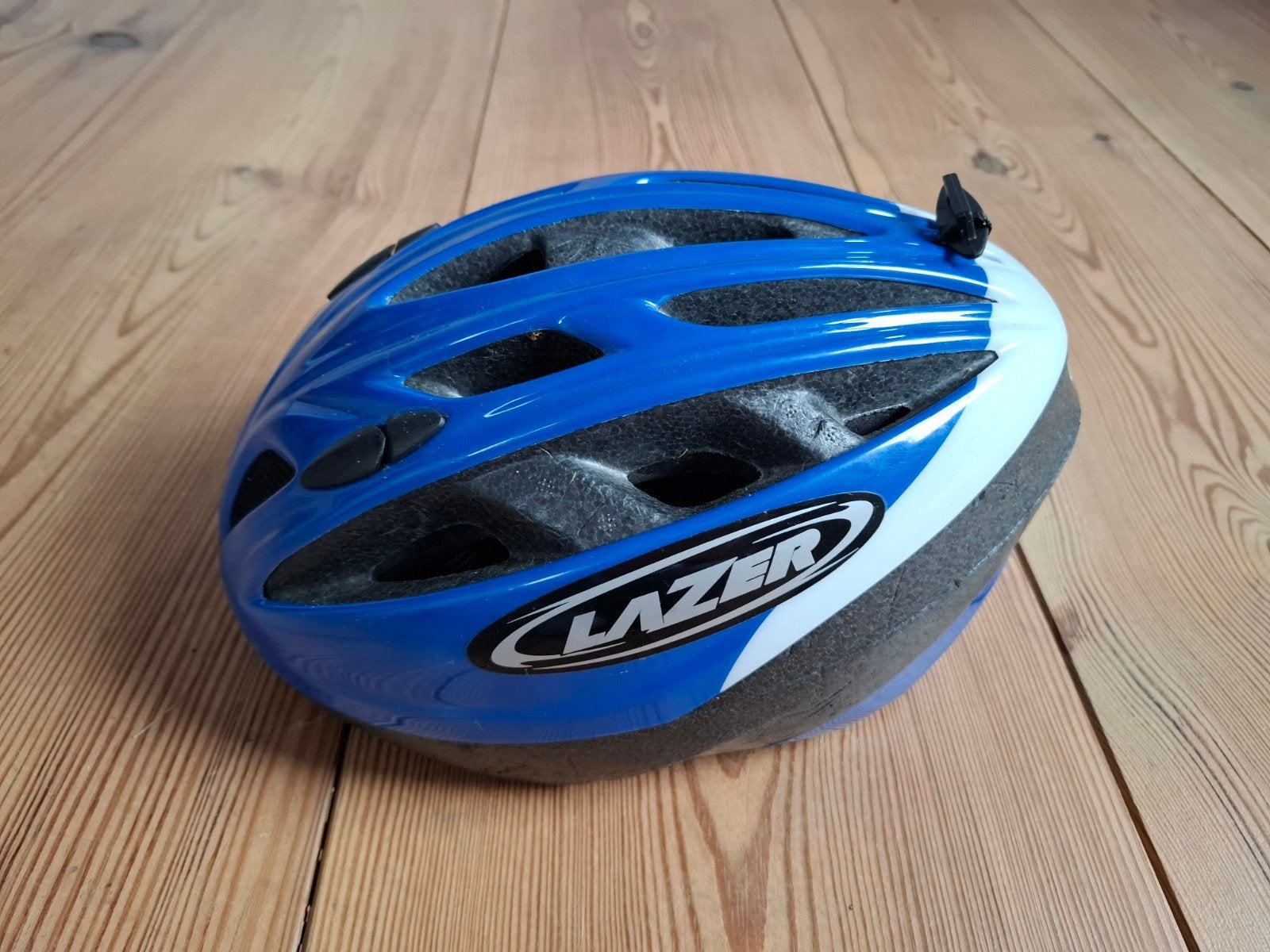 .Blauw/Witte "Lazer" heren fietshelm. Mt.M., Ophalen, Lazer, M, Zo goed als nieuw