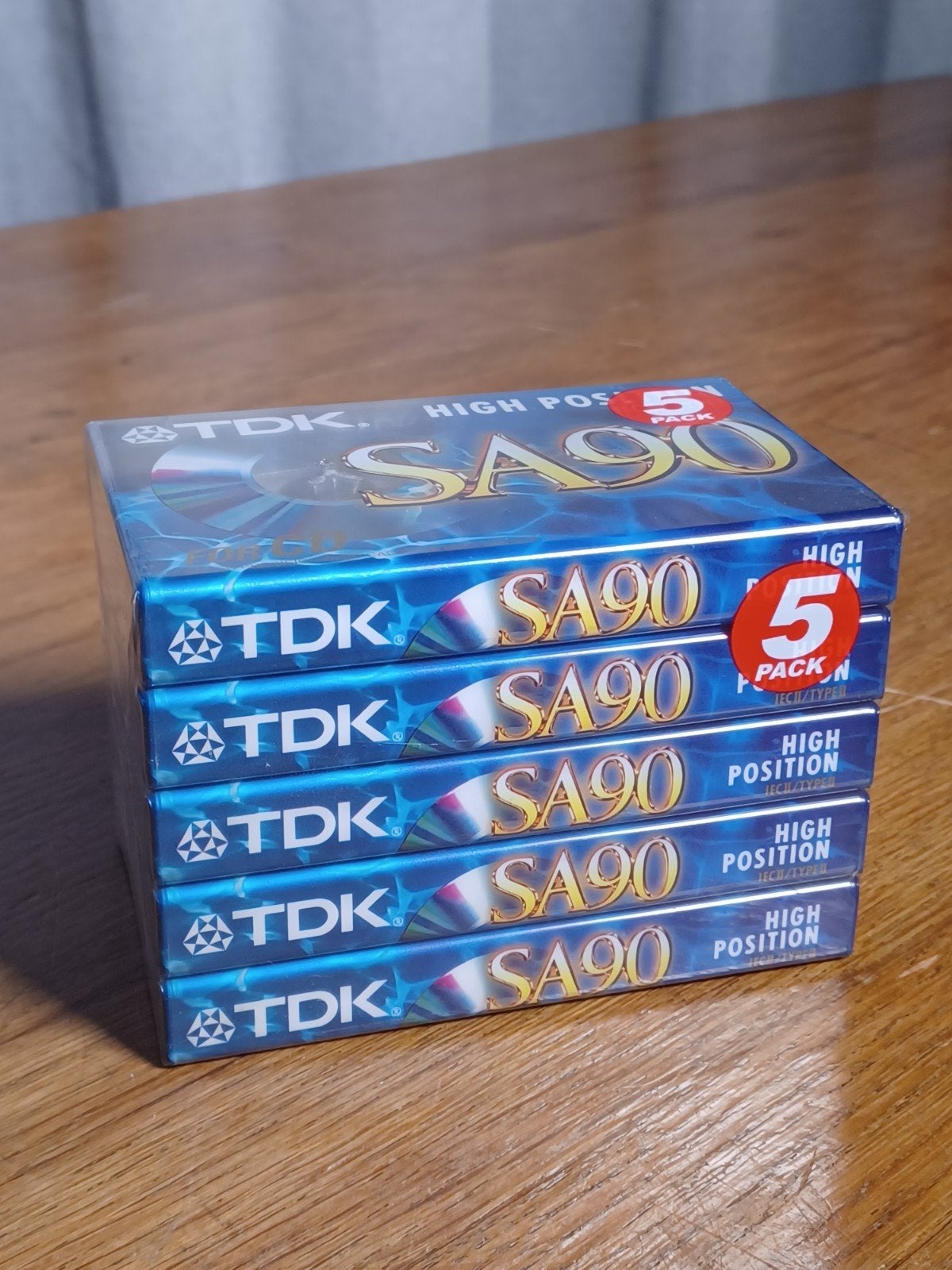 5X TDK SA90, nieuw in verpakking, Cd's en Dvd's, Tdk, 2 t/m 25 bandjes, Overige genres, Ophalen of Verzenden